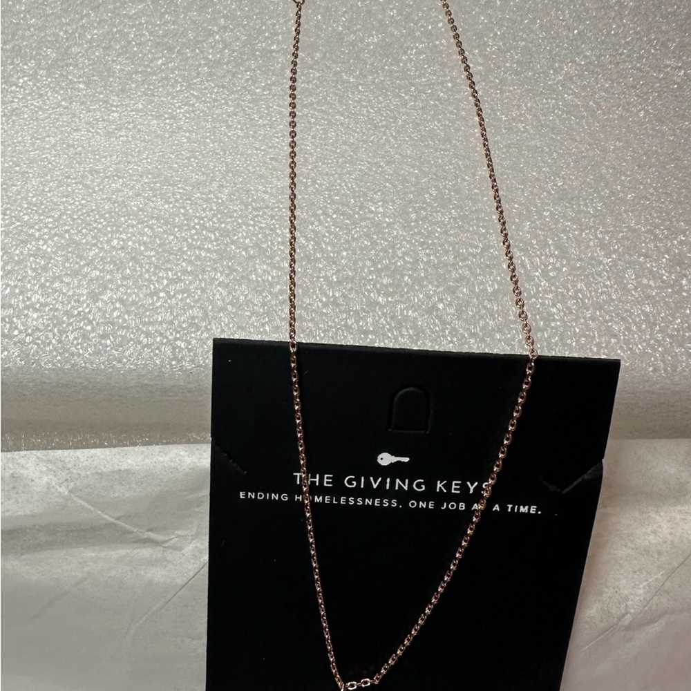 The Giving Keys Rose Gold Key Necklace - Picture 4 of 6